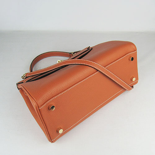 7A Replica Hermes Kelly 32cm Togo Leather Bag Orange 6108 - Click Image to Close